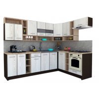 Bucatarie de Colt COSSY NEW 180-260 Dr. Wenge / Decor K010